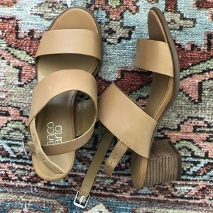 Franco Sarto block heel sandal.